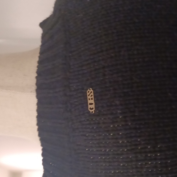 Guess black oversized high low sweater tiger graphic embroidered medium - Picture 7 of 16